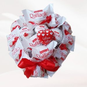 Srdce z bonbonů RAFFAELLO
